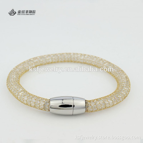 Stainless Steel Men's Mesh Bracelet with Magnetic Clasp Wholesale 2015
